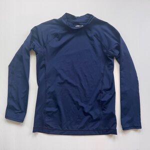 Lands’ End Rash Guard UV Shirt Boys Blue Long Sleeves
